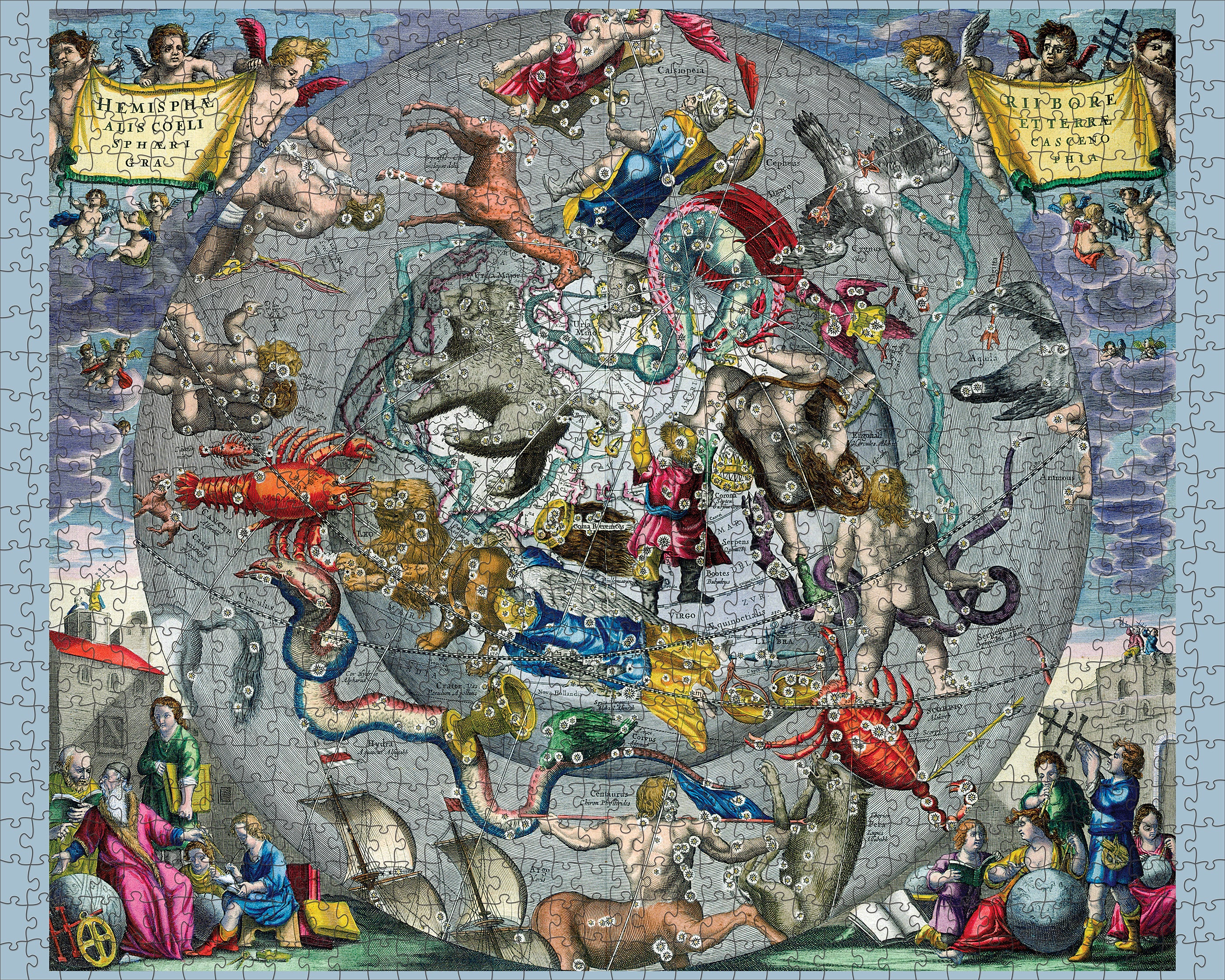 pomegranate-puzzles-andreas-cellarius-celestial-atlas-puzzle-1000-teile-historis image 2