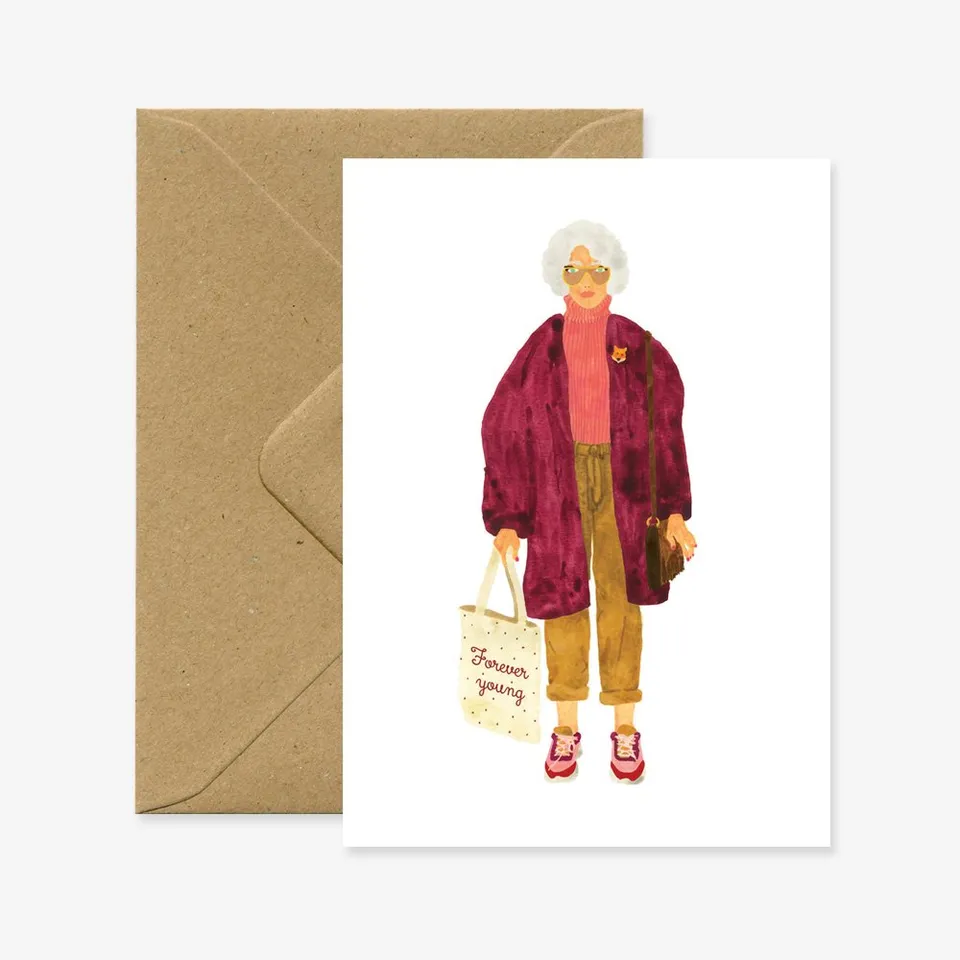 all-the-ways-to-say-forever-young-gru-karte-a6-geburtstag image 1