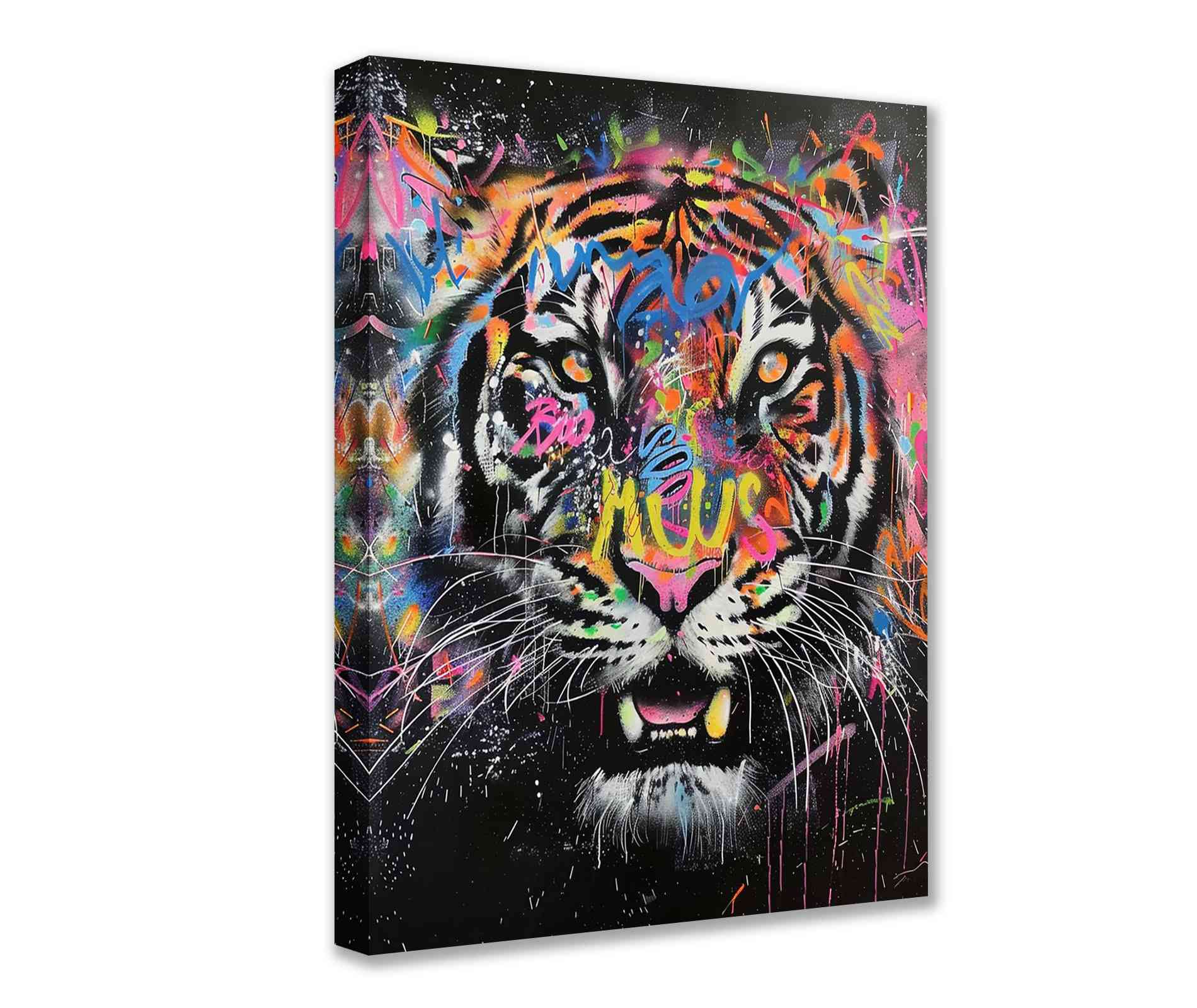 tucocoo-graffiti-tiger-face-leinwandbild-40x50-cm-tiger image 1