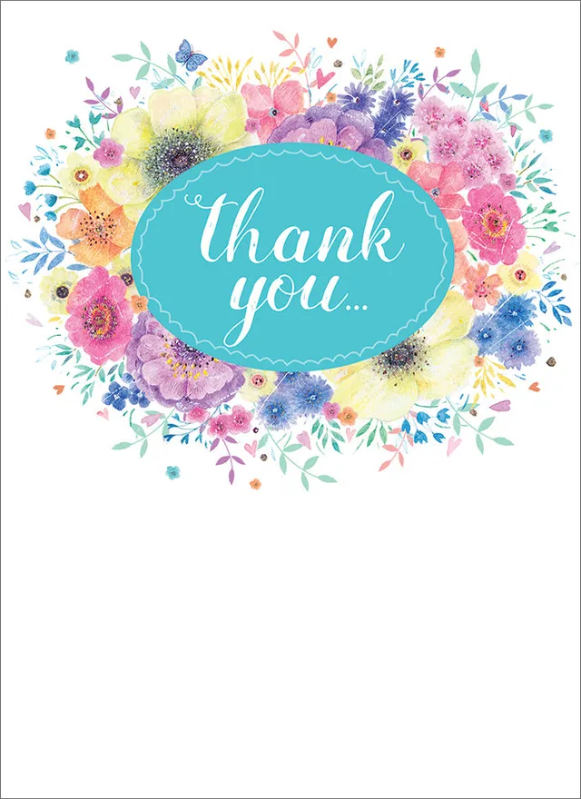 otter-house-floral-circle-bow-danke-karte-blumen image 1
