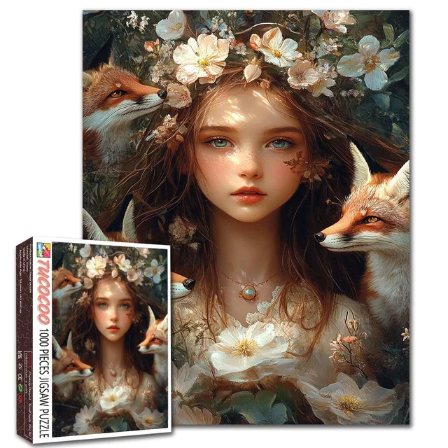 tucocoo-enchanted-forest-girl-puzzle-1000-teile-fuchs image 1