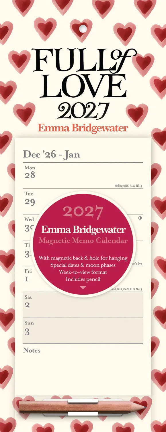 otter-house-emma-bridgewater-double-hearts-magnetkalender-2027 image 1