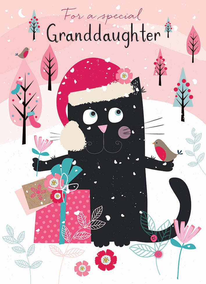 otter-house-christmas-granddaughter-weihnachtskarte-enkelin-katze image 1
