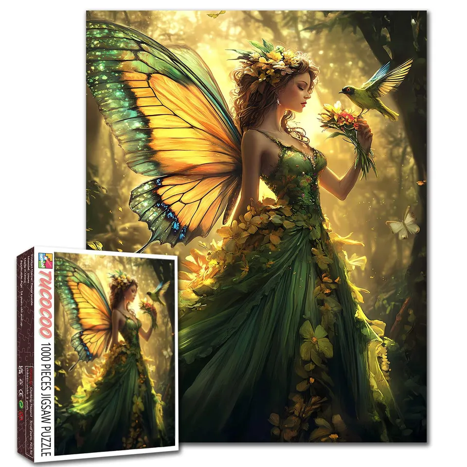 tucocoo-jigsaw-puzzles-butterfly-fairy-puzzle-1000-teile-fee image 1