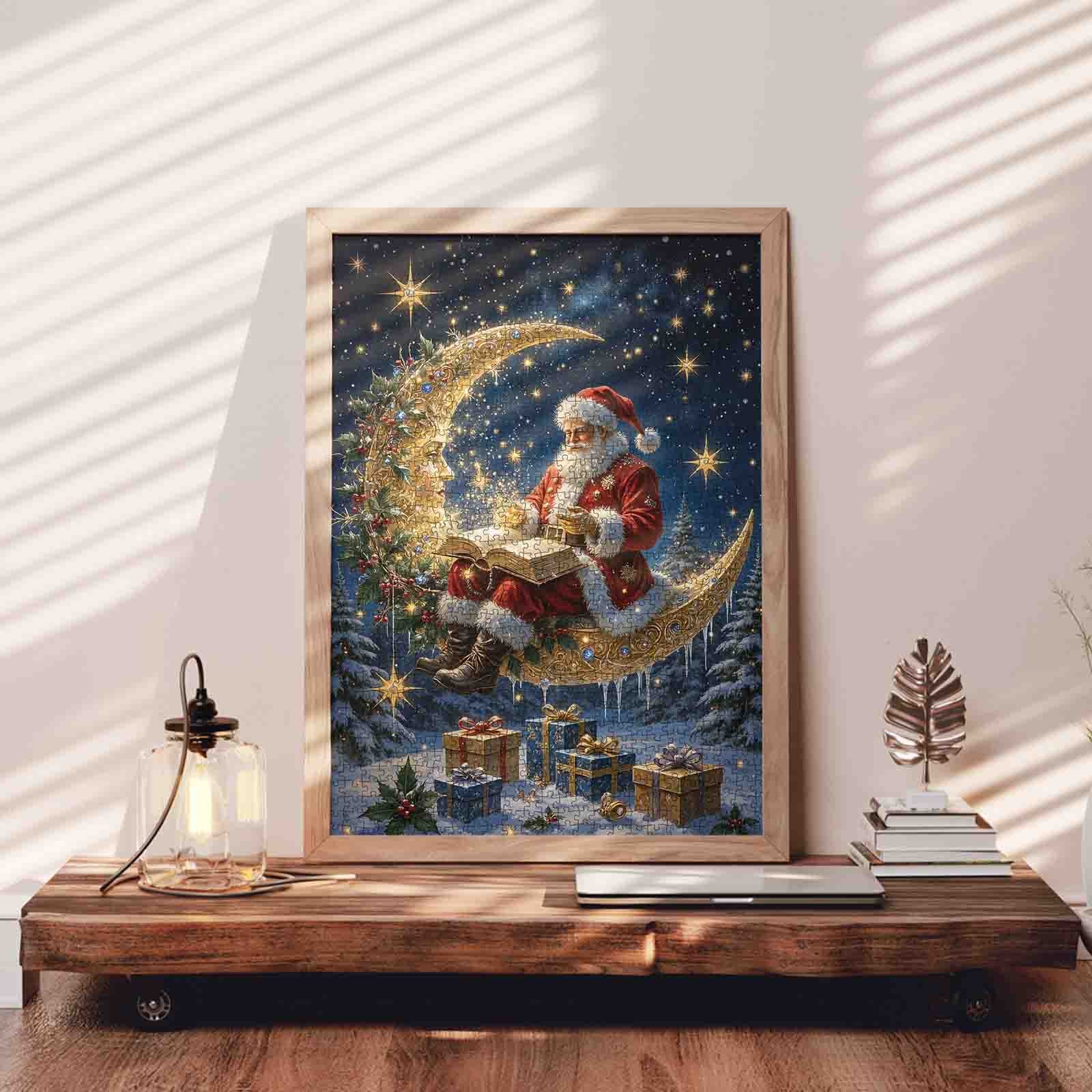 tucocoo-santa-on-crescent-moon-puzzle-1000-teile-weihnachten image 3