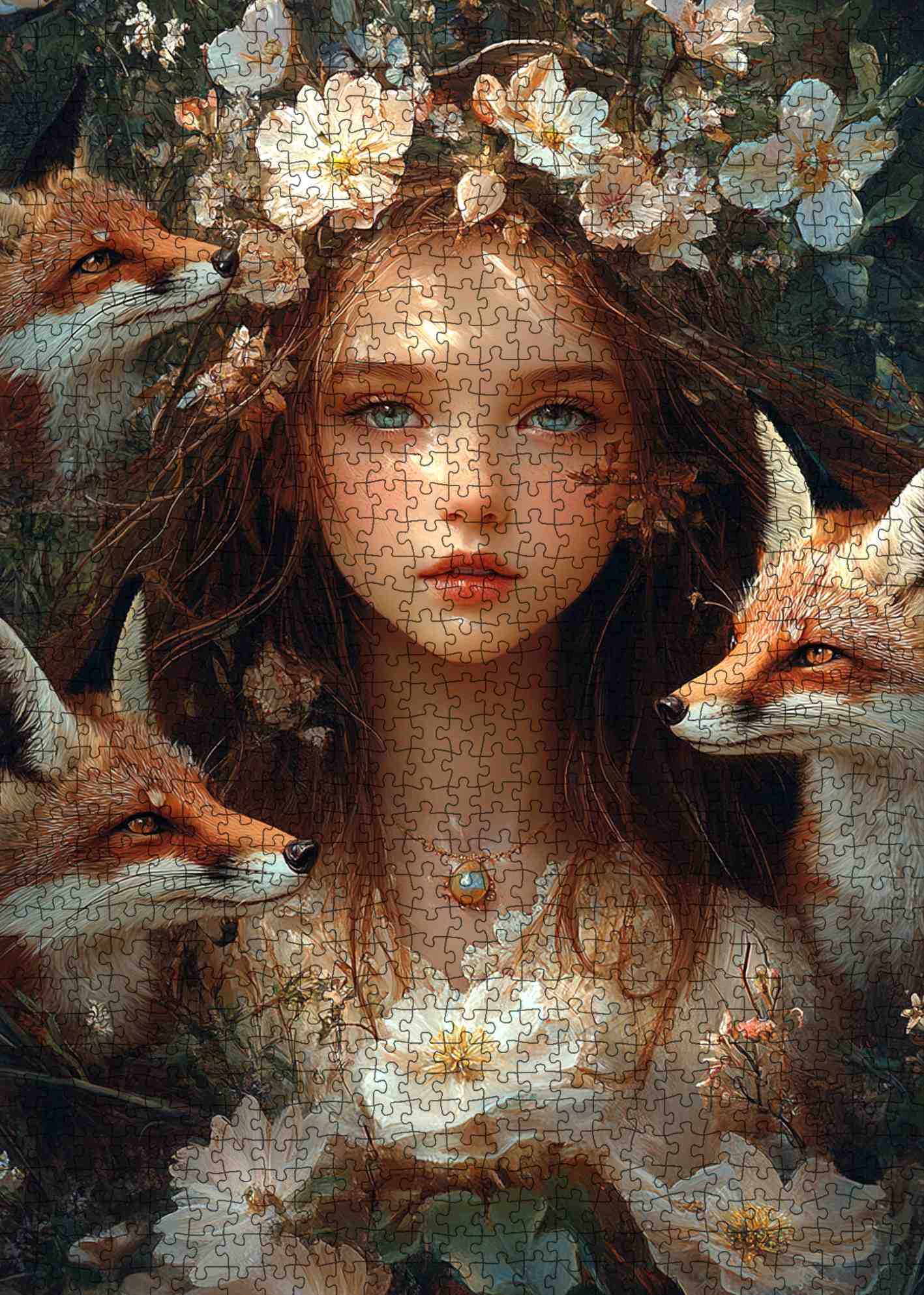 tucocoo-enchanted-forest-girl-puzzle-1000-teile-fuchs image 2