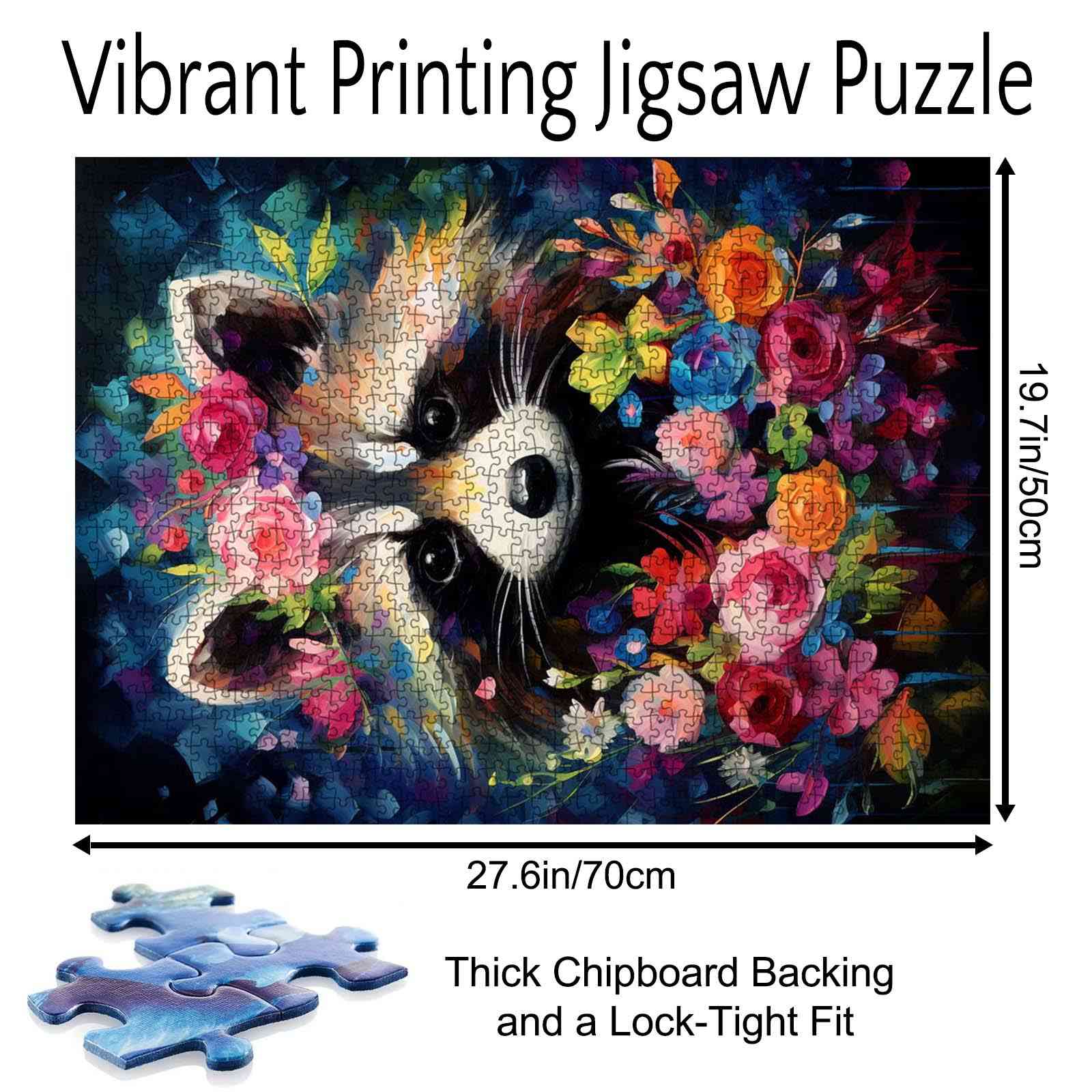 tucocoo-jigsaw-puzzles-raccoon-floral-puzzle-1000-teile-waschb-r image 5