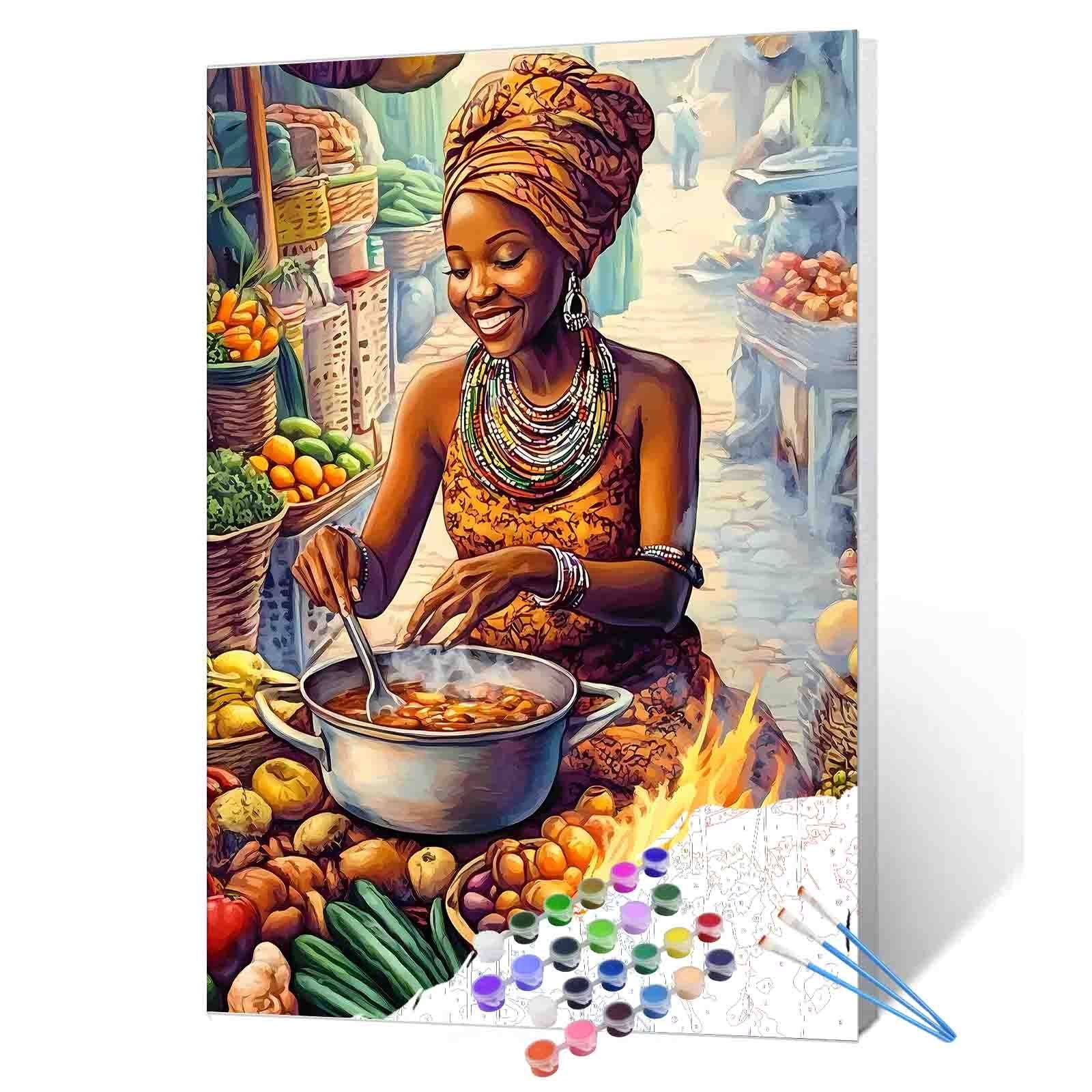 tucocoo-market-cooking-beauty-malen-nach-zahlen-40x50-frau image 1