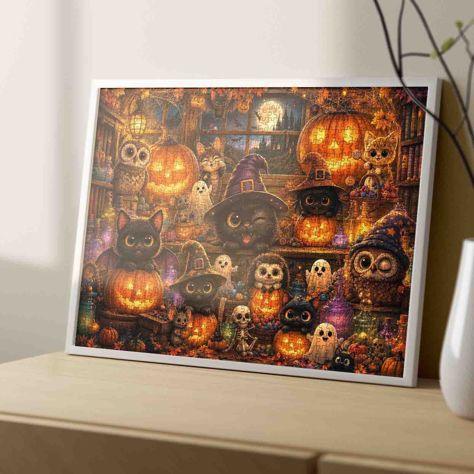 tucocoo-black-cats-pumpkin-workshop-puzzle-1000-teile image 3