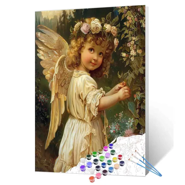 tucocoo-paint-by-numbers-garden-angel-golden-wings-malen-nach-zahlen-40x50 image 1