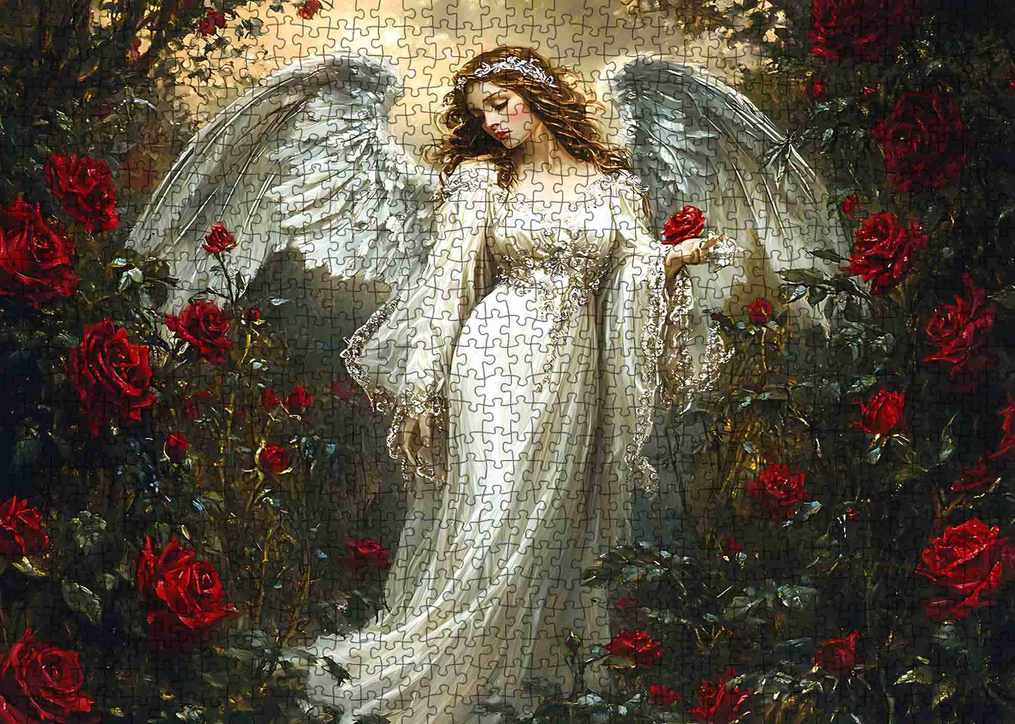 tucocoo-angelic-rose-guardian-puzzle-1000-teile-engel image 2
