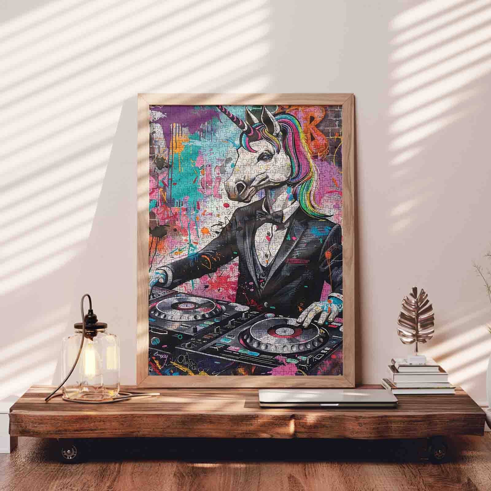 tucocoo-jigsaw-dj-unicorn-graffiti-puzzle-1000-teile-neon image 3