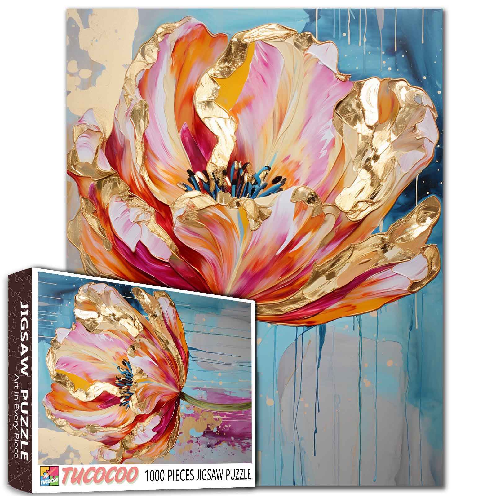 tucocoo-golden-blooming-flower-puzzle-1000-teile image 1