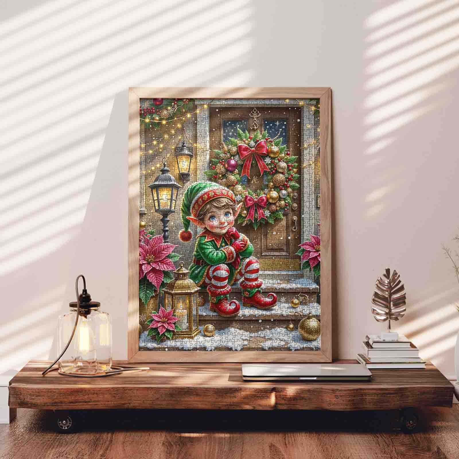 tucocoo-festive-doorstep-elf-puzzle-1000-teile-weihnachten image 3