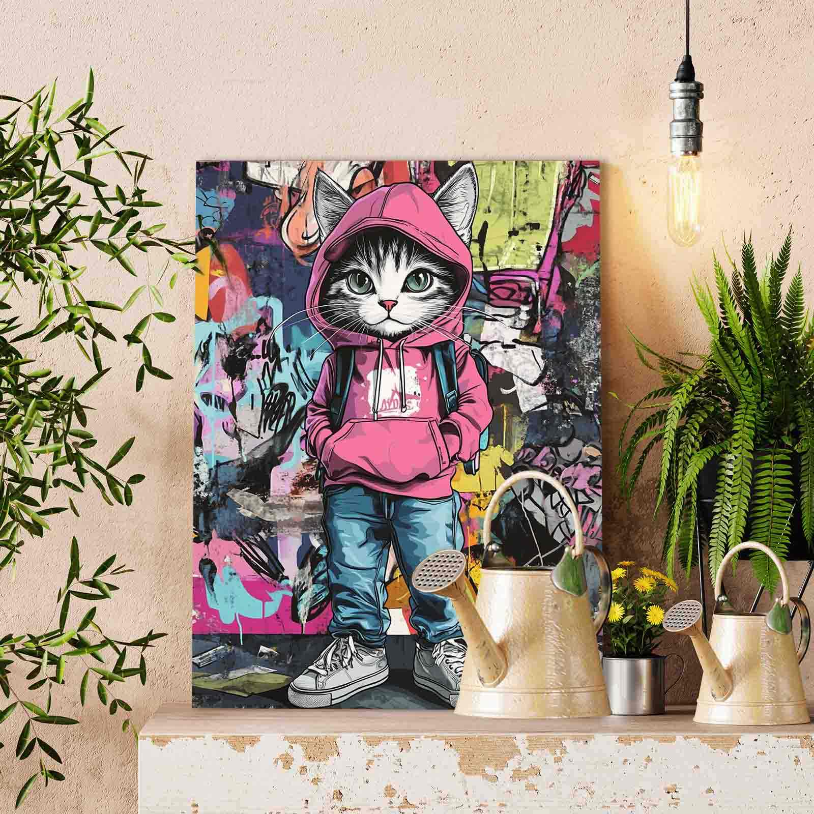 tucocoo-paint-by-numbers-graffiti-hoodie-katze-malen-nach-zahlen-40x50 image 2