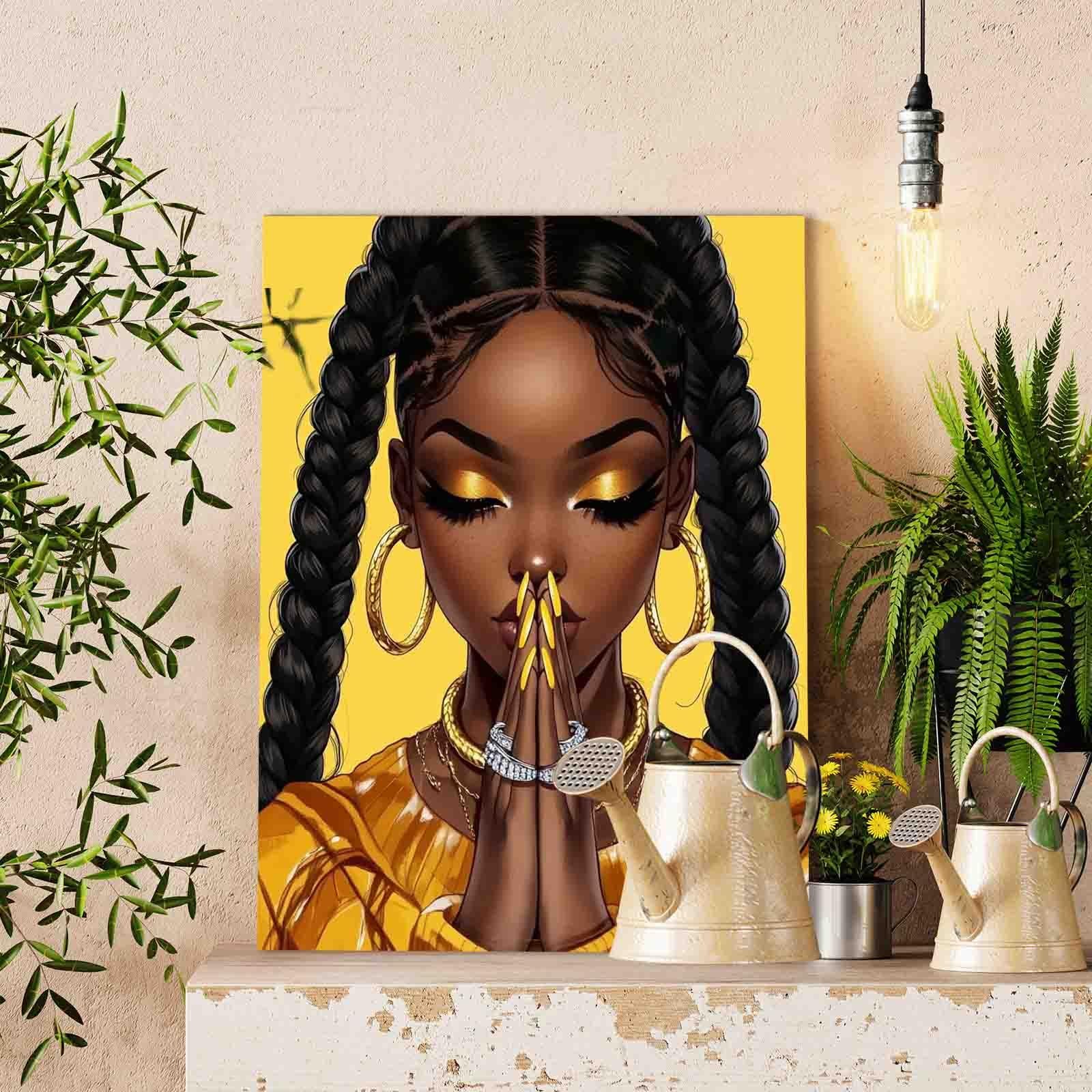 tucocoo-golden-prayer-in-strength-malen-nach-zahlen-16x20-gebet image 2