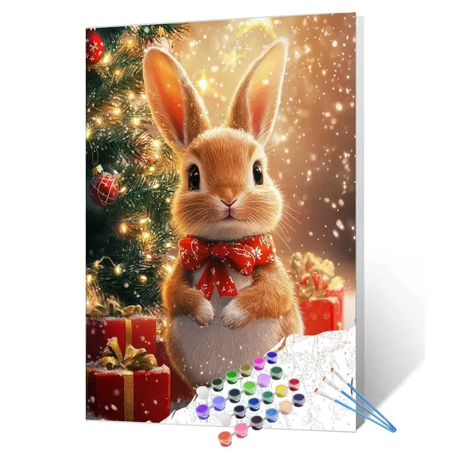 tucocoo-paint-by-numbers-christmas-bunny-bild-40x50-hase image 1