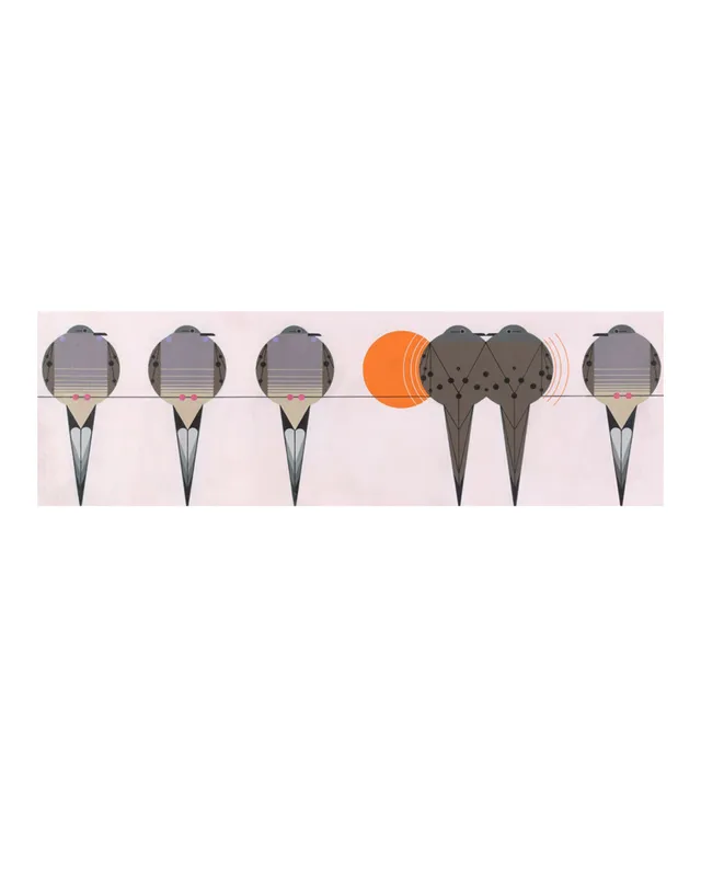 pomegranate-charley-harper-lovey-dovey-lesezeichen-v-gel image 1