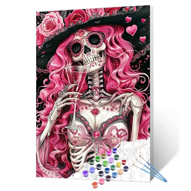tucocoo-glamorous-skeleton-lady-malen-nach-zahlen-40x50 image 1