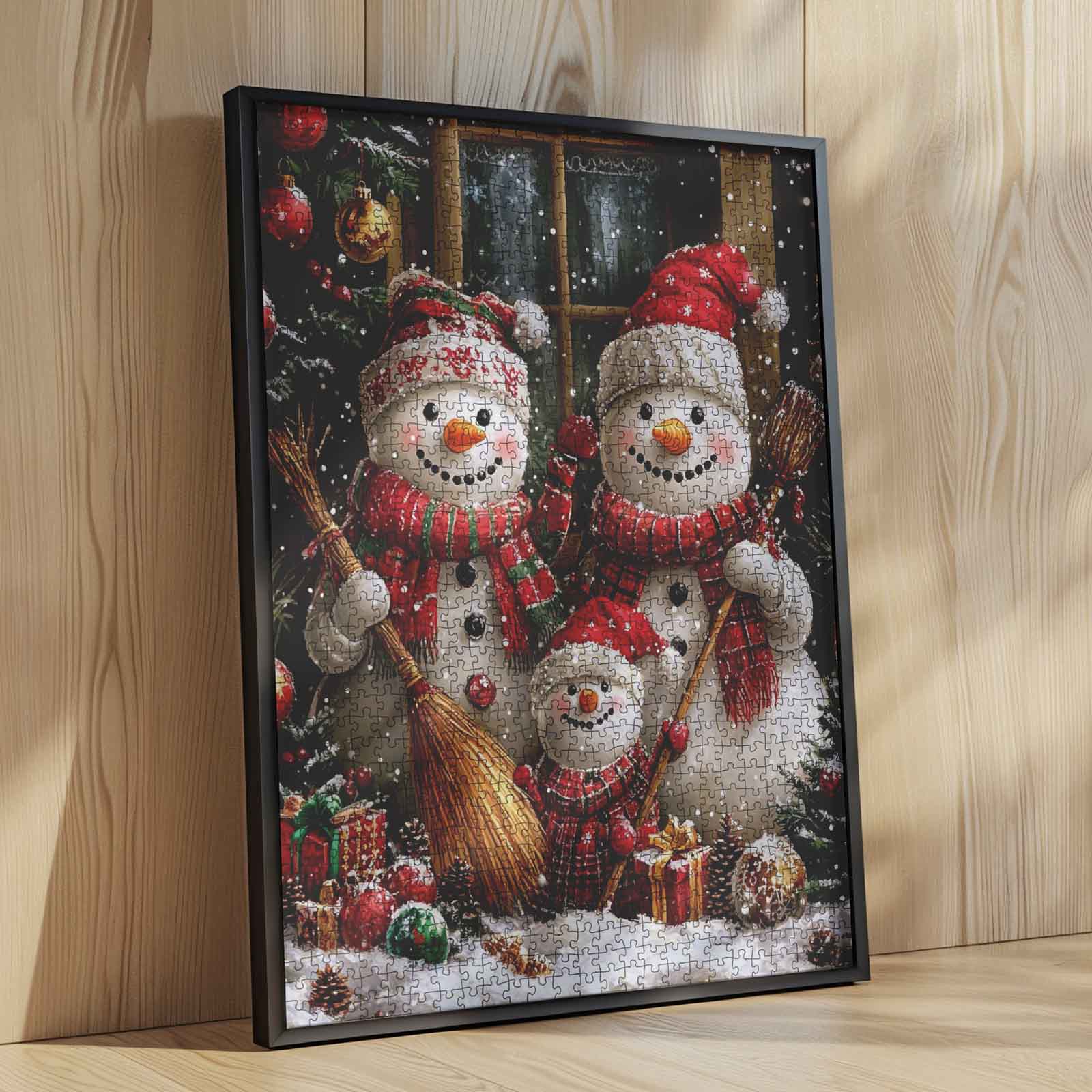 tucocoo-snowman-family-by-window-puzzle-1000-teile image 4