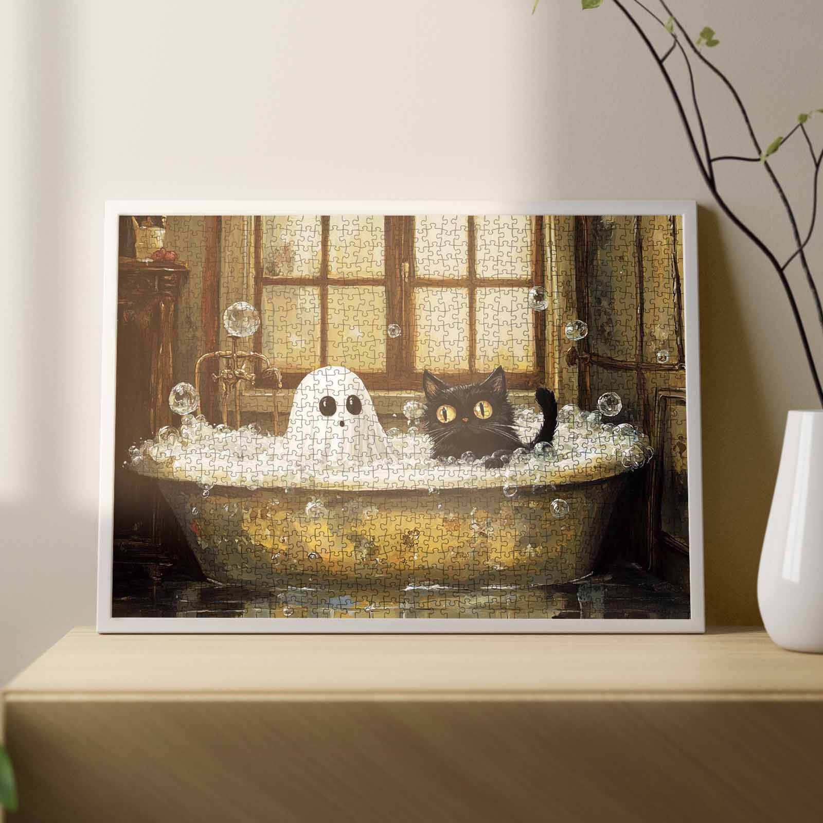 tucocoo-ghost-black-cat-bathtime-puzzle-1000-teile image 3