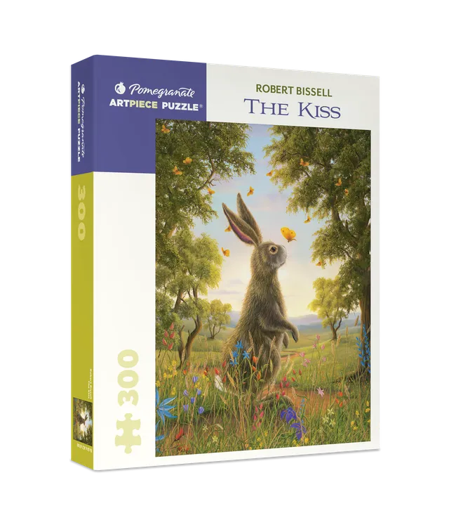 pomegranate-robert-bissell-the-kiss-300-teile-puzzle-hase image 1