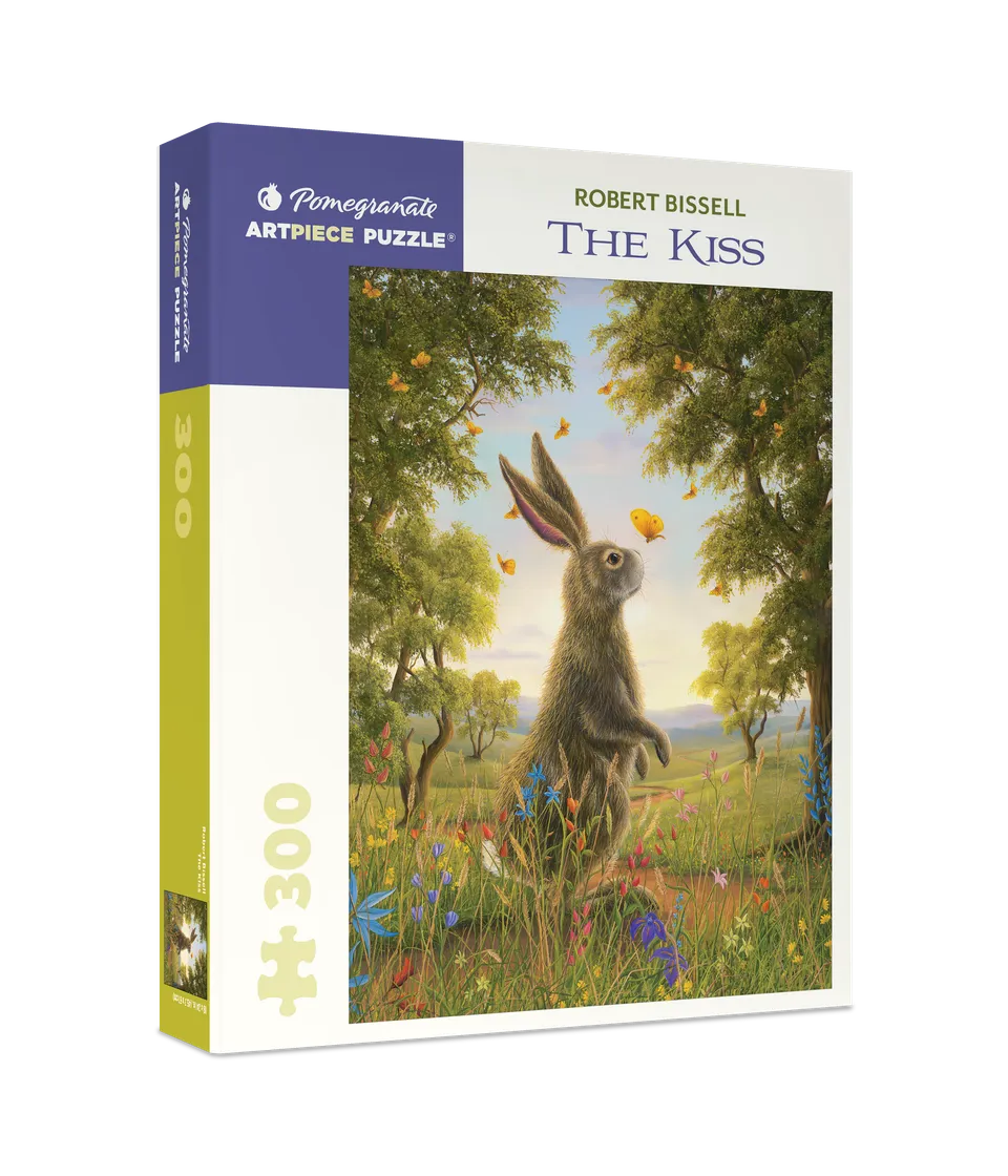 pomegranate-robert-bissell-the-kiss-300-teile-puzzle-hase image 1