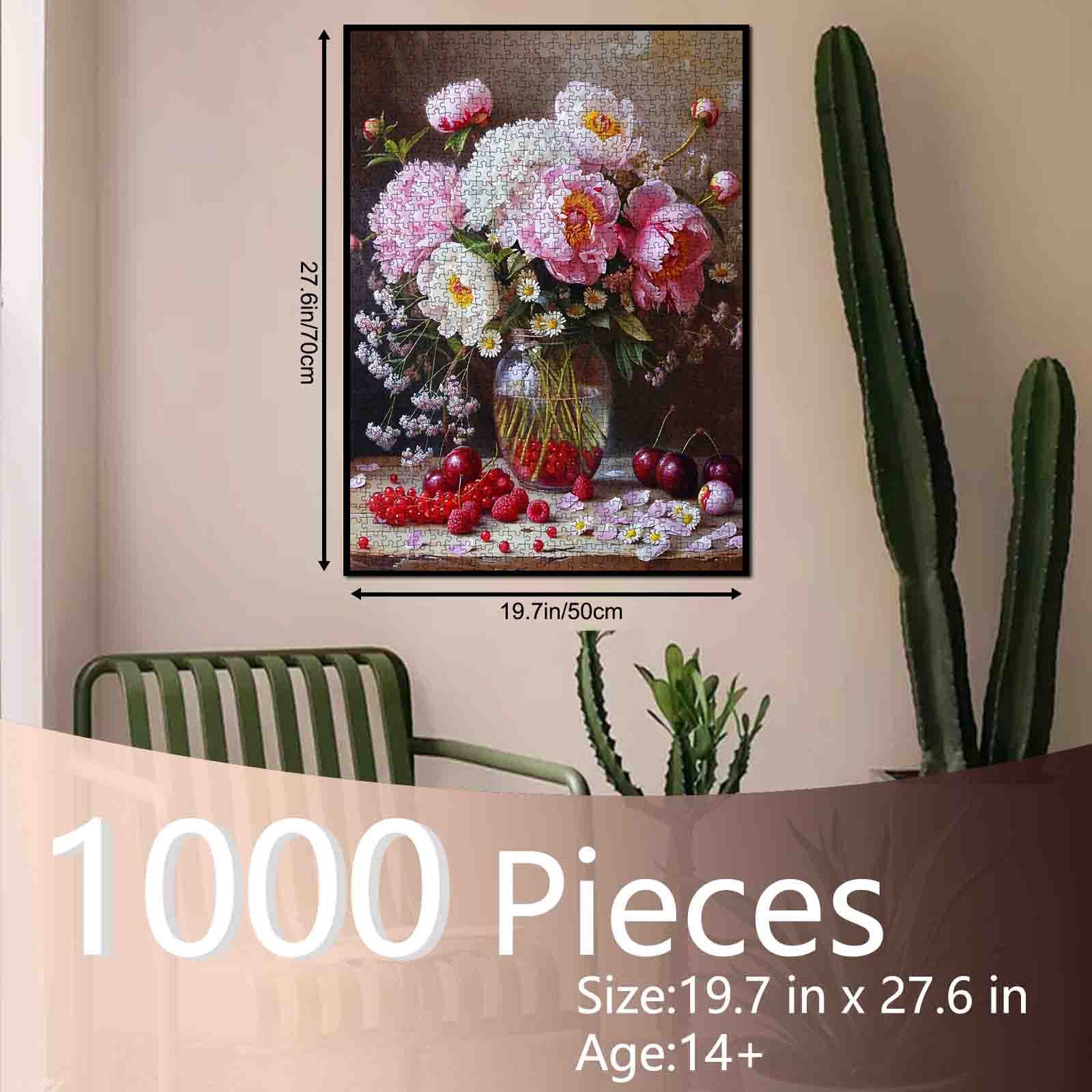 tucocoo-peony-still-life-jigsaw-puzzle-1000-teile-blumen image 5