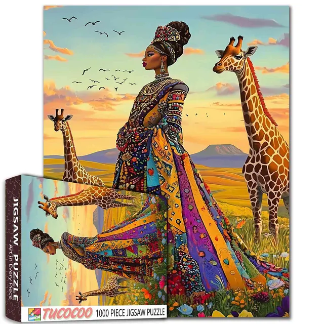 tucocoo-jigsaw-puzzles-queen-of-the-savannah-puzzle-1000-teile-afrika image 1