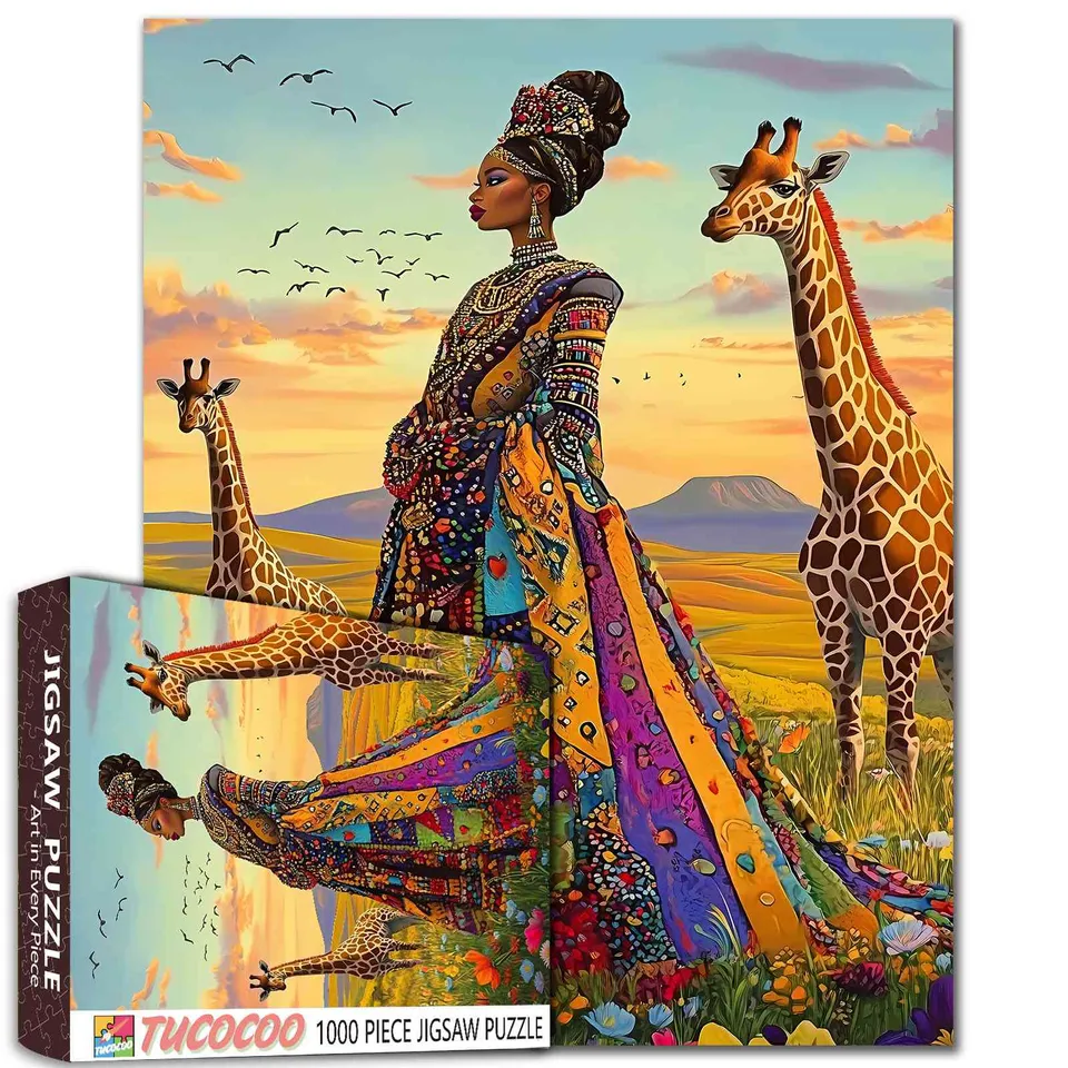 tucocoo-jigsaw-puzzles-queen-of-the-savannah-puzzle-1000-teile-afrika image 1