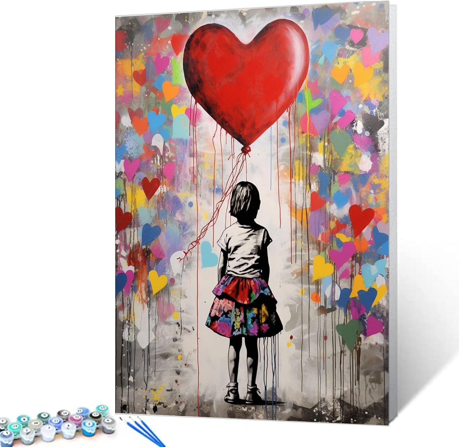 tucocoo-paint-by-numbers-m-dchen-herz-ballon-malen-nach-zahlen-40x50 image 1