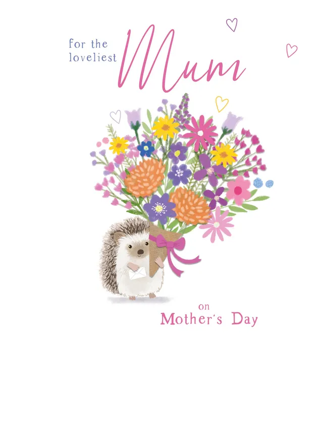 otter-house-muttertagskarte-hedgehog-bouquet-gru-karte-igel image 1