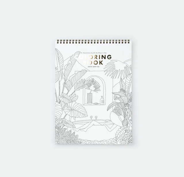 all-the-ways-to-say-coloring-books-exotic-bathtub-malbuch-a4 image 1