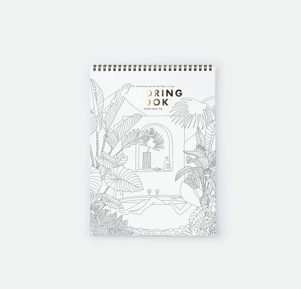 all-the-ways-to-say-coloring-books-exotic-bathtub-malbuch-a4 image 1