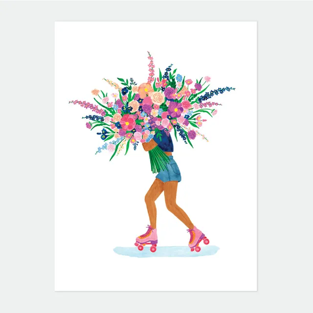 all-the-ways-to-say-roller-skate-poster-blumen-50x70-cm image 1