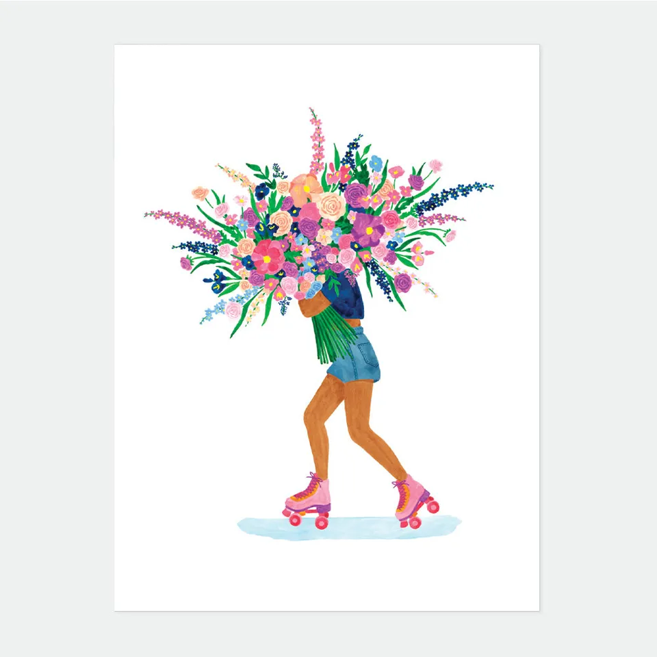 all-the-ways-to-say-roller-skate-poster-blumen-50x70-cm image 1