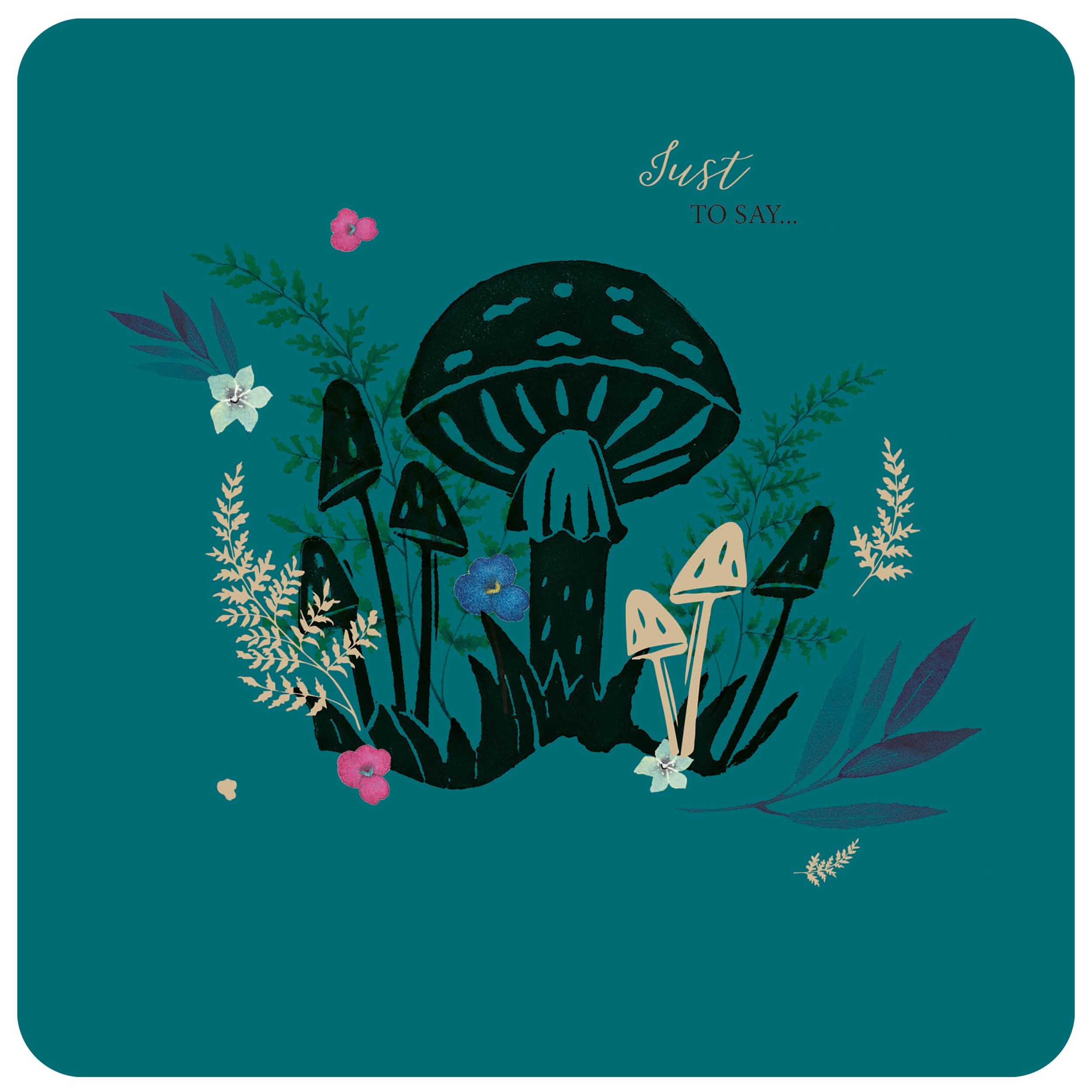 otter-house-brush-ink-forest-fungi-gru-karte-pilz image 1