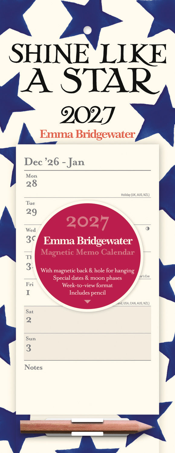 emma-bridgewater-blue-star-magnetkalender-2027-woche image 1
