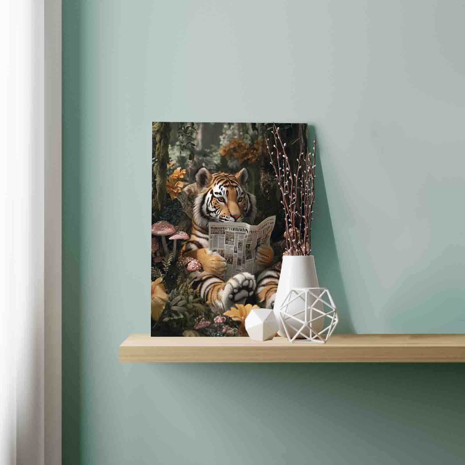 tucocoo-tiger-reading-newspaper-malen-nach-zahlen-ohne-rahmen image 3