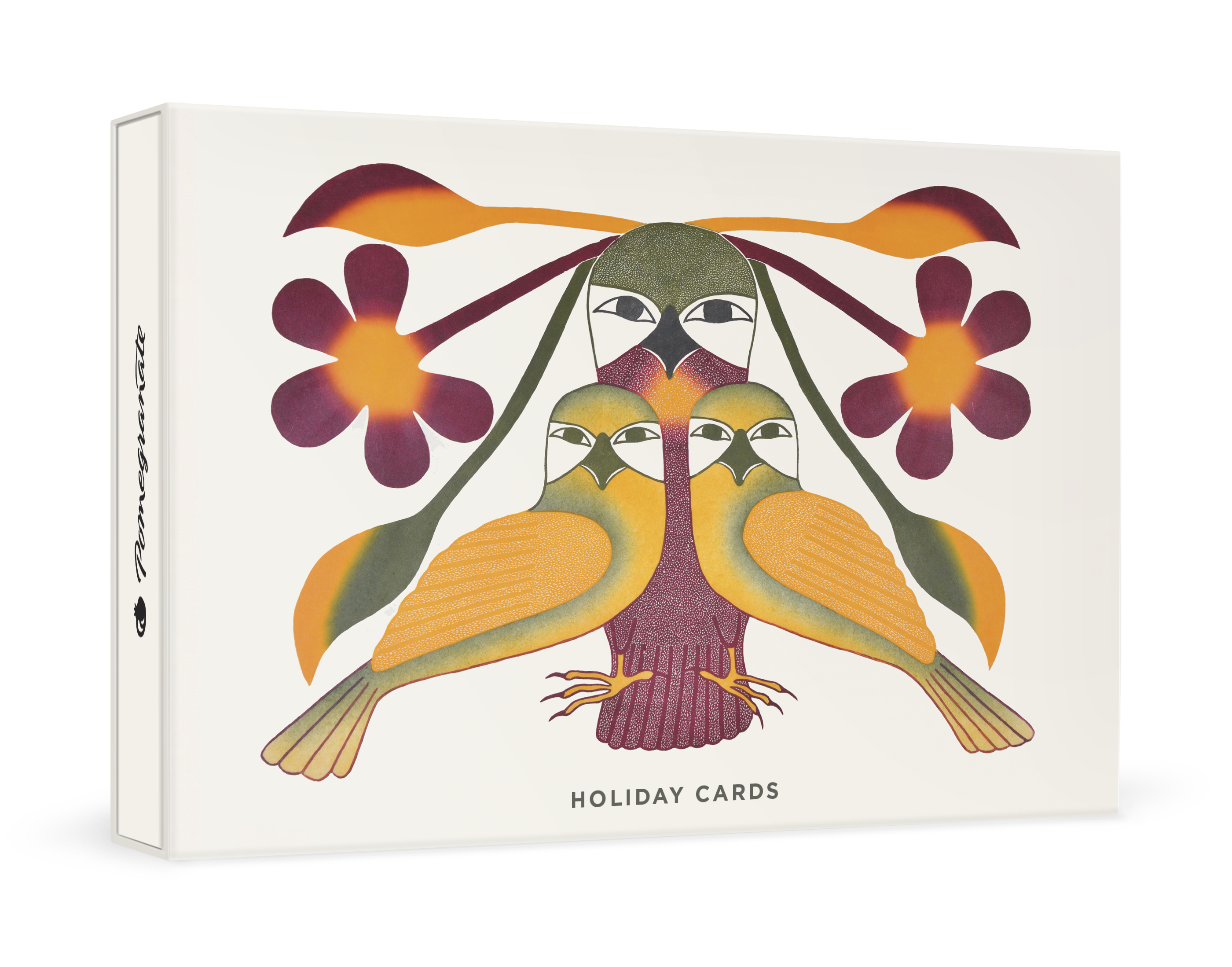 pomegranate-holiday-cards-kenojuak-ashevak-owl-weihnachtskarten-set-eule image 1