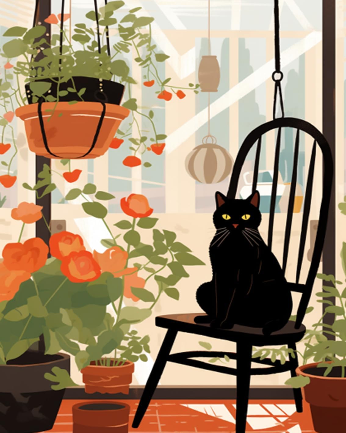 tucocoo-paint-by-numbers-cat-on-the-chair-malset-40x50-cm image 2