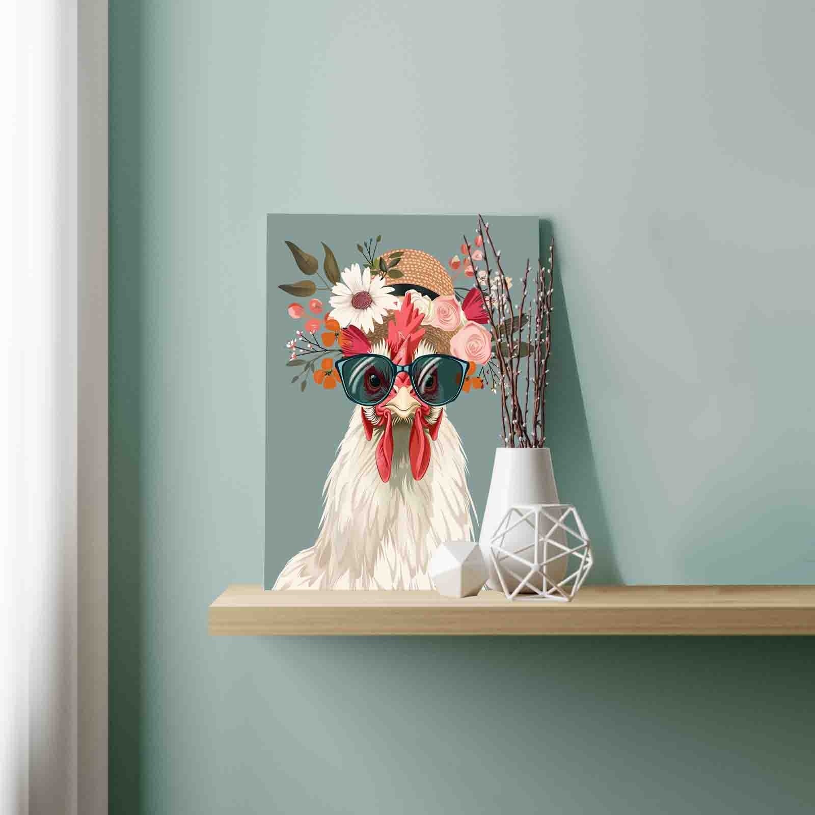 tucocoo-rooster-straw-hat-malen-nach-zahlen-40x50-huhn image 3