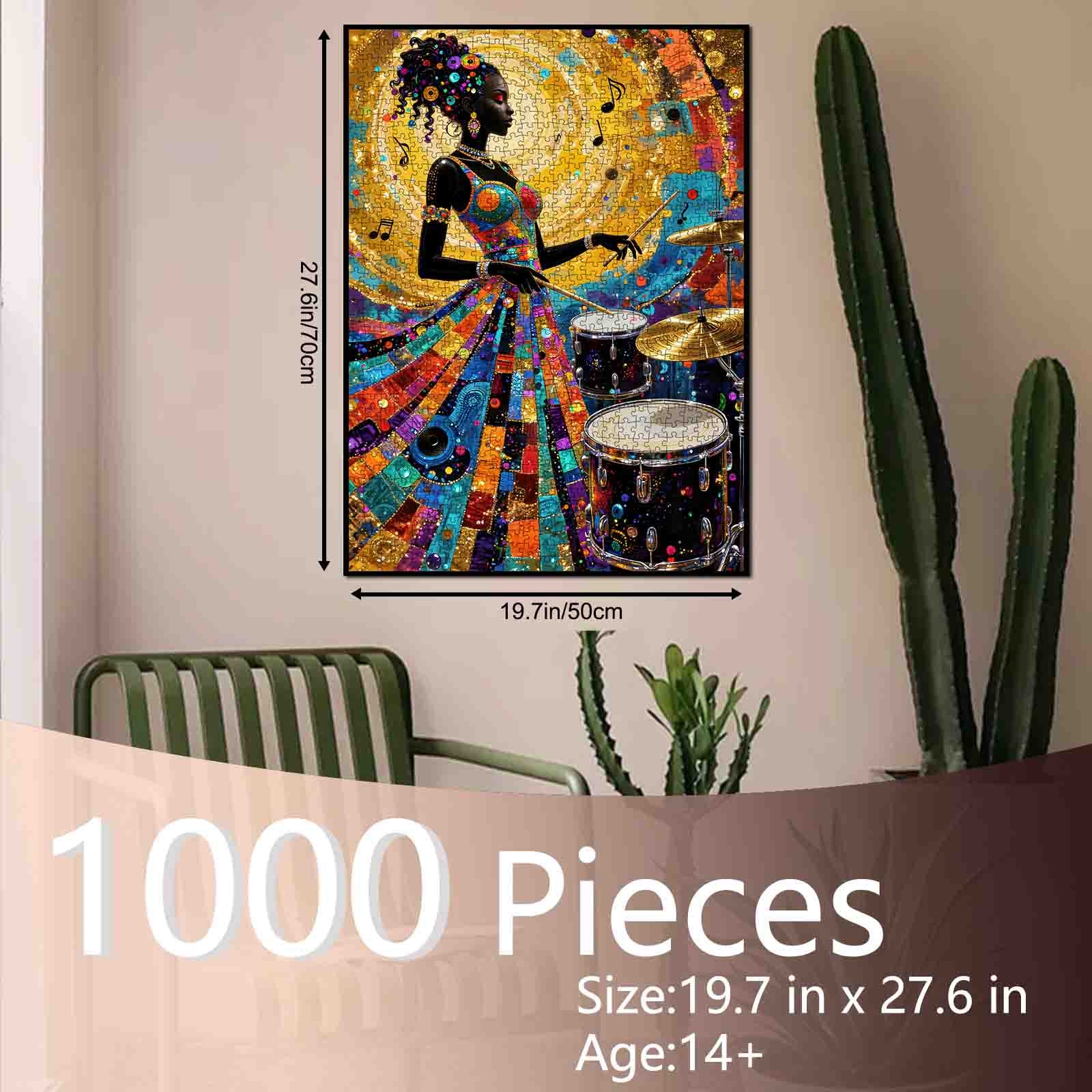 tucocoo-jigsaw-rhythm-of-color-jazz-drummer-puzzle-1000-teile image 5