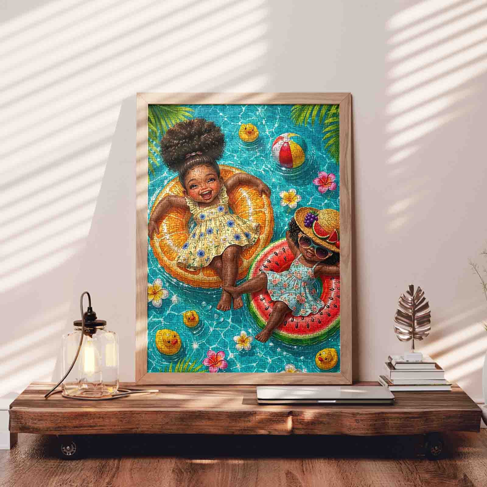 tucocoo-summer-pool-float-friends-puzzle-1000-teile-sommer image 3