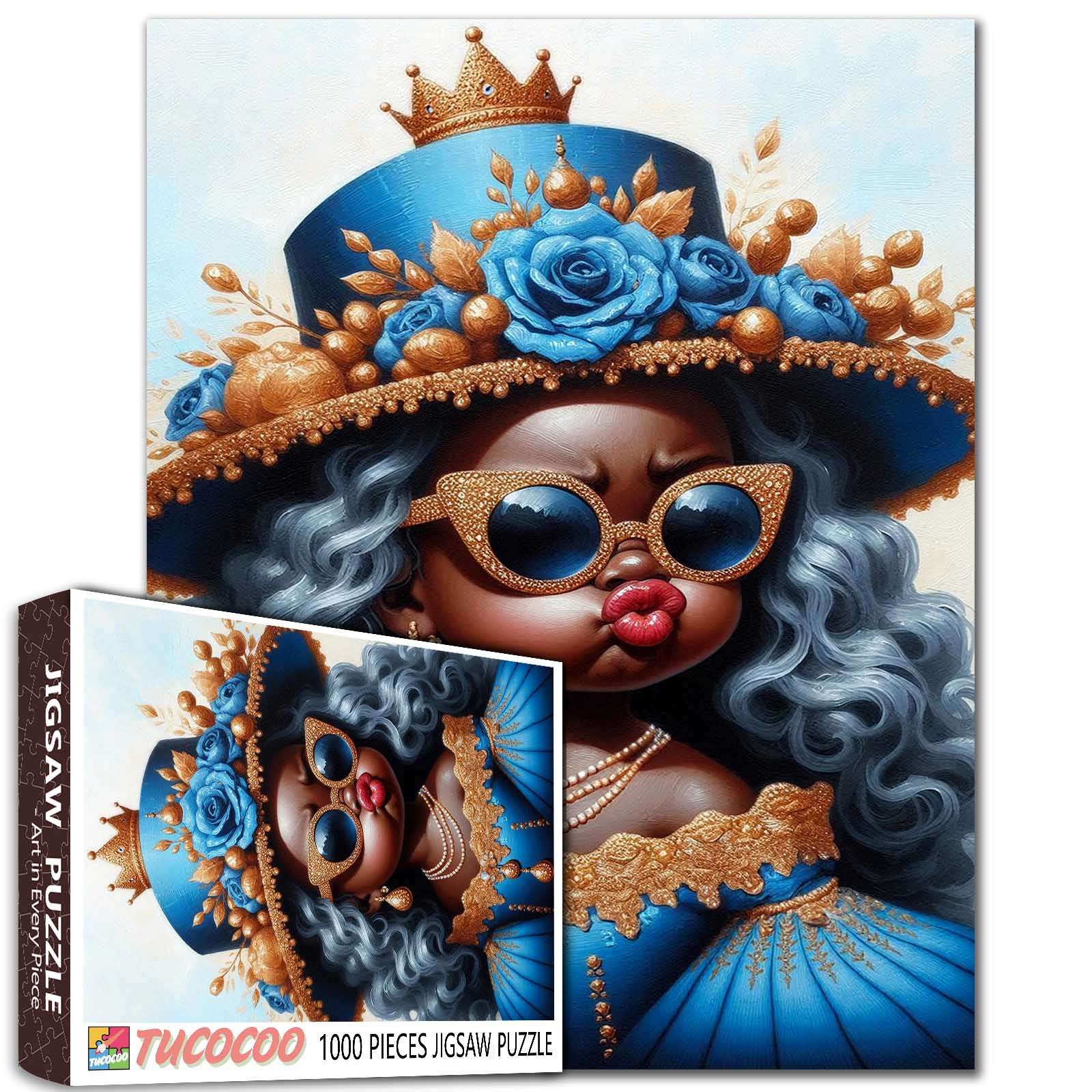 tucocoo-jigsaw-royal-blue-queen-puzzle-1000-teile-k-nigin image 1