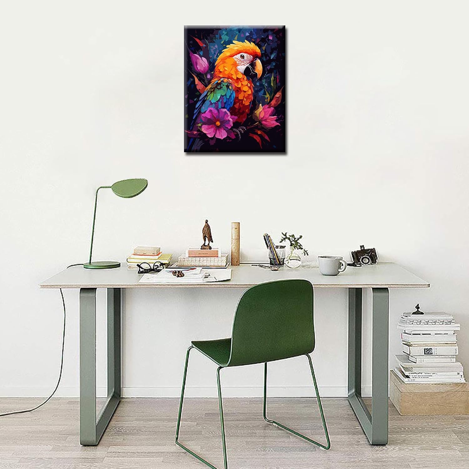 tucocoo-paint-by-numbers-papagei-mit-blumen-malen-nach-zahlen-40x50 image 3