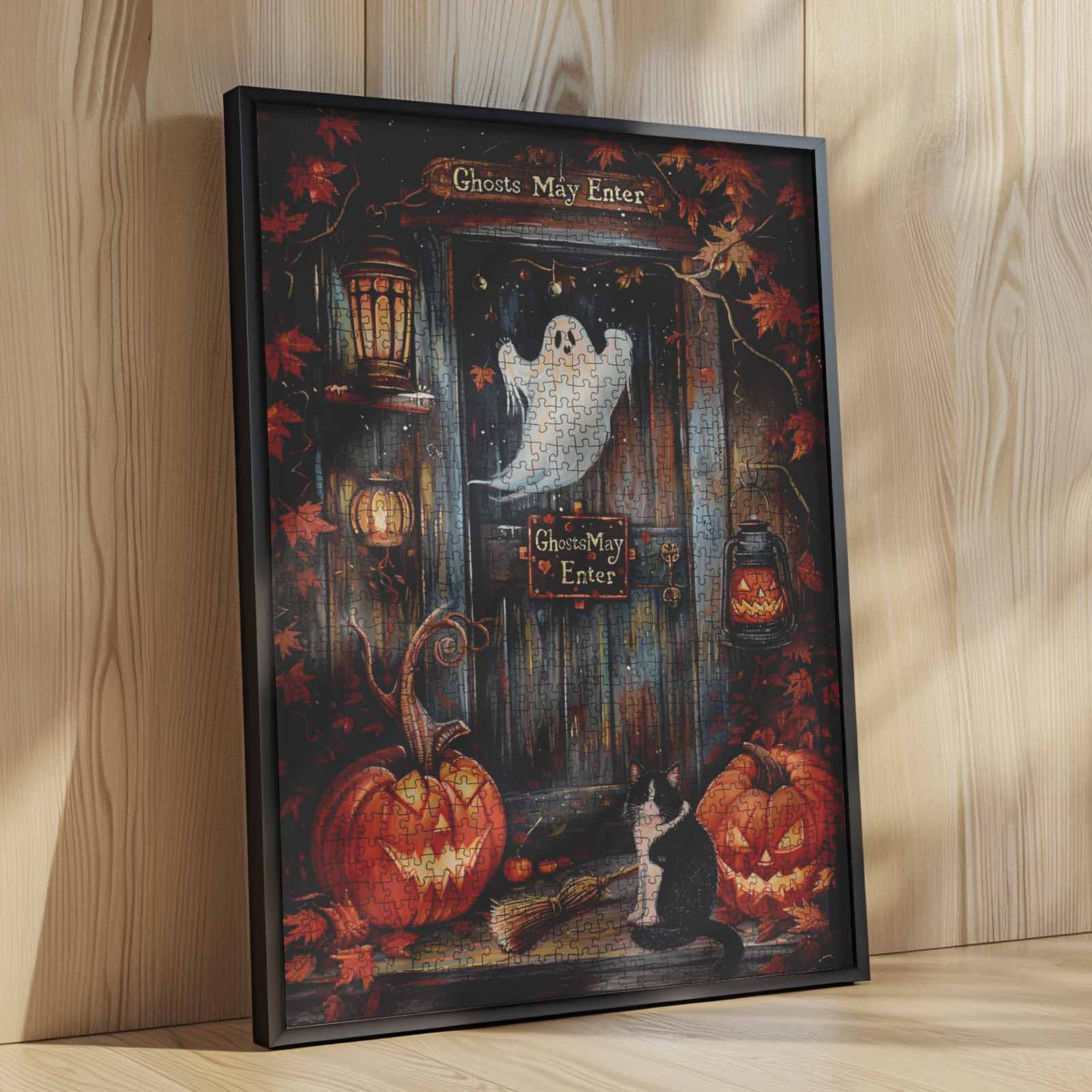 tucocoo-jigsaw-haunted-porch-ghost-cat-puzzle-1000-teile-halloween image 4