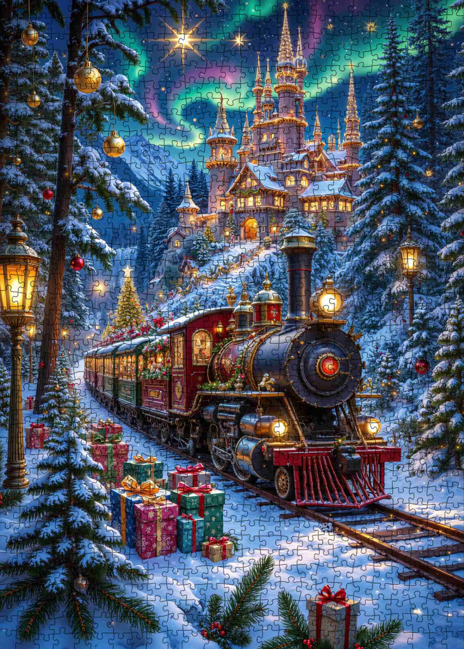 tucocoo-christmas-train-castle-puzzle-1000-teile-weihnachten image 2