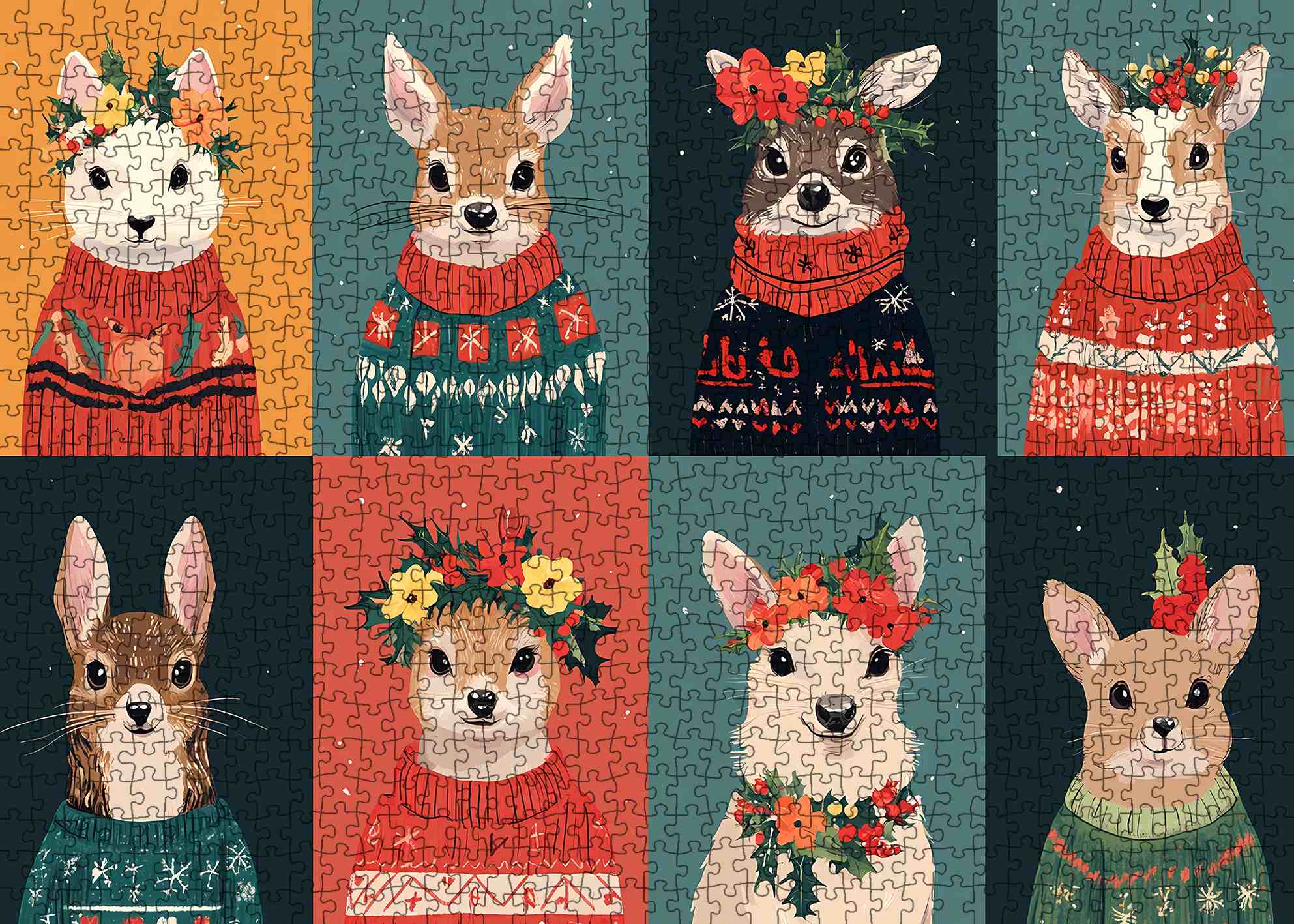 tucocoo-festive-woodland-friends-puzzle-1000-teile-tiere image 2