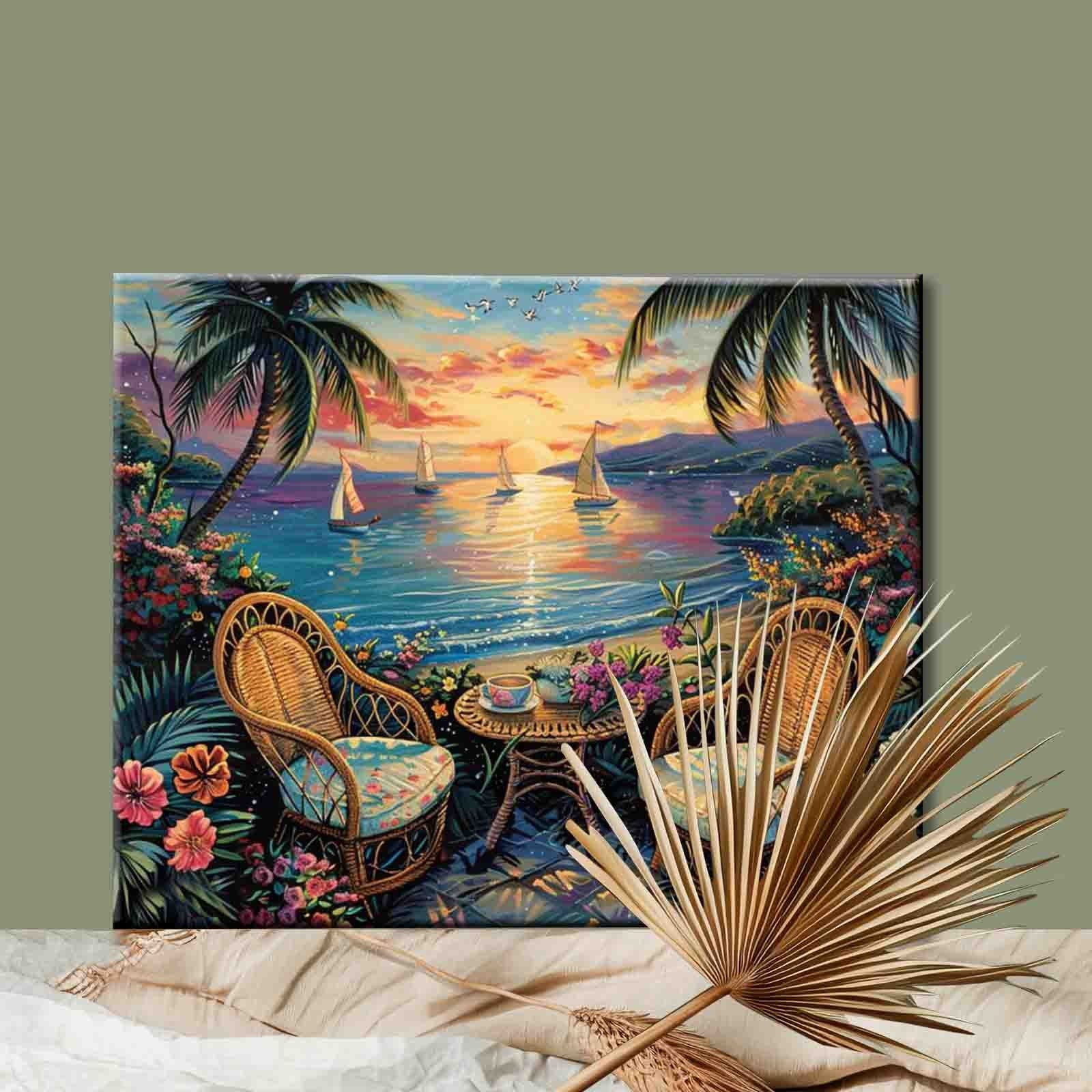 tucocoo-paint-by-numbers-tropical-sunset-lounge-malset-40x50 image 2